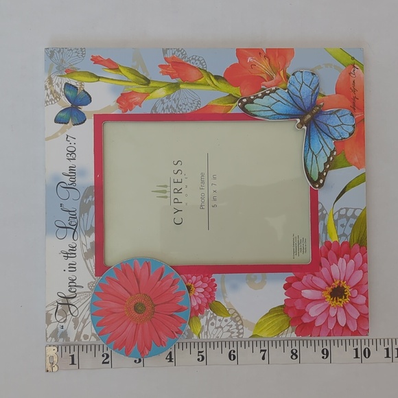 Cypress Home Floral Christian Inscribed Wooden Standing Picture Frame - Picture 13 of 15